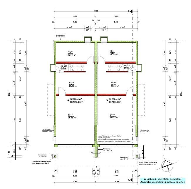 Plan Untergeschoss (Keller)