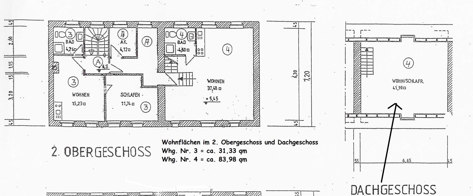 Das zweite Obergeschoss mit DG (115 qm Wohnfl.)